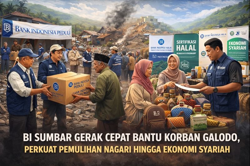 BI Sumbar Bergerak Cepat Bantu Korban Galodo, Perkuat Pemulihan Nagari hingga Ekonomi Syariah